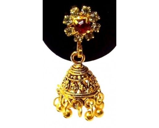 Golden Oxidized Earrings Jhumka Jhumki Ethnic Imitation Jewelry Drop Dangle EA69